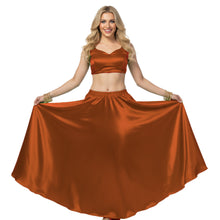 Satin Half Circle Belly Dance Skirt | Elegant Flow S-3XL | 41 Colors S9