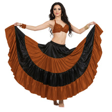 Satin 25 Yd 4 Tier Multi Color Skirt | Belly Dance Flow S-5XL S5