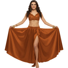 Satin Half Circle Dance Skirt | Side Slit Flow S-3XL | 41 Colors S15