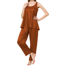 Satin Nightwear Top + Palazzo Set | Luxury Pajamas S-3XL | 41 Colors S21