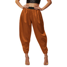 Satin Tapered Party Pants • Plus Size Elastic Waist Trousers • Women's Elegant Night Out Bottoms  S145
