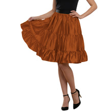 Gray Satin 3-Layer Short Skirt, professional tiered ruffle mini.