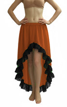 Chiffon Belly Dance Asymmetrical Skirt – 30 Colors, S–5XL | Flowing Tribal & Performance Dance Skirt C22