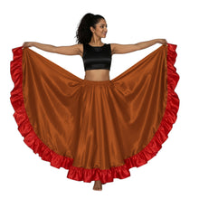 Satin 12 Yard Full Circle Skirt Red Frill | Pro Flow S-3XL S54