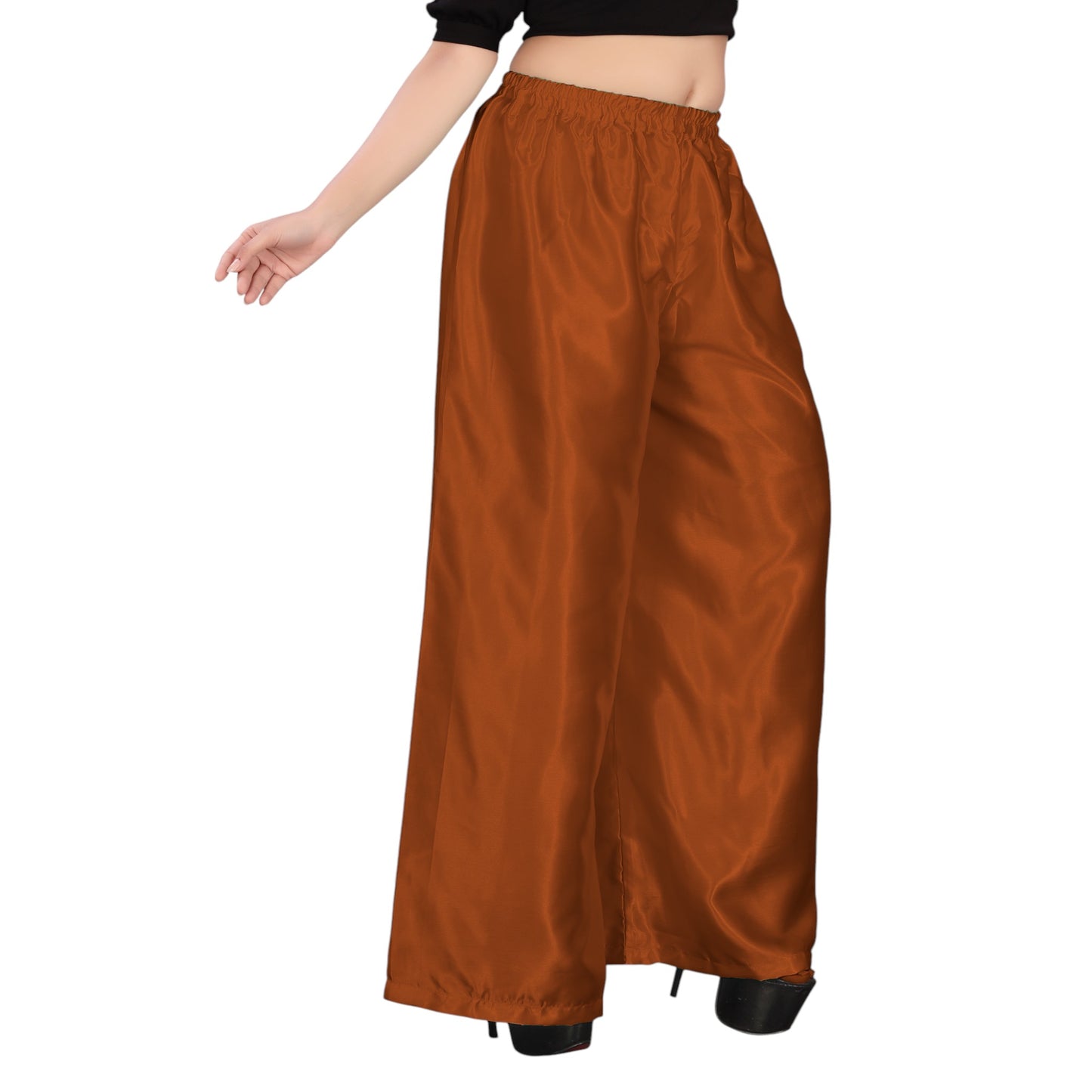 Belly Dance Satin Palazzo Pant For Women /Girls S25-Regular Size 1