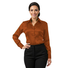 Satin Long Sleeve Button Down Shirt | Elegant Blouse S-3XL | 41 Colors S81