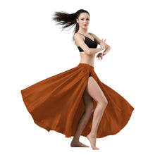 Satin Full Circle Skirt | Side Cut Belly Dance Flow S-3XL | 41 Colors S93