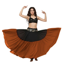 2-Tiered Chiffon Belly Dance Skirt | S-5XL, 30 Colors | Maxi Length C31