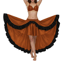 Satin Asymmetrical Dance Skirt Frill |Ballet Dance Skirt High-Low Flow S-3XL S49