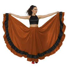 Satin Full Circle Dance Skirt w/ Frill | 360° Flow S-3XL S33-1
