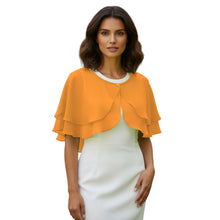 Double Layer Chiffon Peplum Shrug | Solid Color Elegant Evening Bolero | Women's Dressy Cardigan Cover-Up Top C40