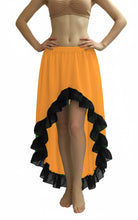 Chiffon Belly Dance Asymmetrical Skirt – 30 Colors, S–5XL | Flowing Tribal & Performance Dance Skirt C22