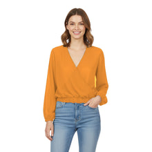 Chiffon V Neck Cover Top | Sheer Flowy Blouse S-5XL | 30 Colors C53