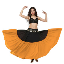 2-Tiered Chiffon Belly Dance Skirt | S-5XL, 30 Colors | Maxi Length C31