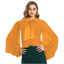Chiffon Button Down Shirt | Sheer Blouse S-5XL | 30 Colors C47