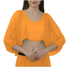 Bold Magenta Full Flair Ruffle Sleeve Belly Dance Top, striking stretch fit top.