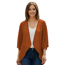 Chiffon Round Neck Top | Sheer Casual Blouse S-5XL | 30 Colors C52