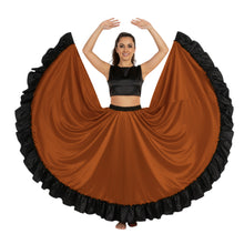 Satin 16 Yard Full Circle Skirt Black Frill | Pro Flow S-3XL S58