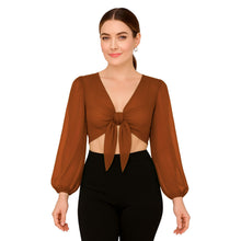 Chiffon Belly Dance Ruffle Top | Flowy Sleeve Choli S-5XL | 30 Colors C73