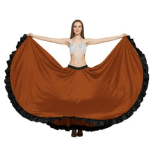 Satin 16 Yard Full Circle Skirt Black Frill | Pro Flow S-3XL S51