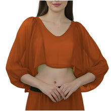 Lavender Full Flair Ruffle Sleeve Belly Dance Top, stylish stretch fit dance top.