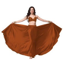 Satin Full Circle Belly Dance Skirt | 360° Flow Gown S-5XL S69