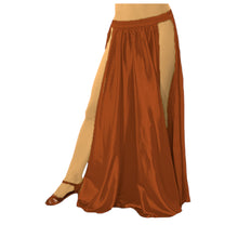 Satin Belly Dance  Side slit skirt S36 - Regular Size 1