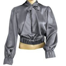 Party wear Satin Bow Blouse And Bow Shirt S27  - Regular Size 1