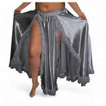 Women Belly Dance Satin 2 Side slite  Skirt S102 - Regular Size 1