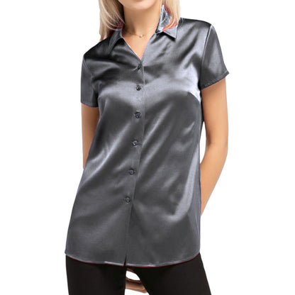 Satin Short Sleeve Shirt S118 - Regular Size 1