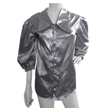 Button Down shirt Fancy Satin Shirt S90 - Regular Size 1