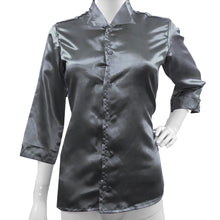 Button Down Shirt 3/4 Sleeve Satin shirt S91 - Regular Size 1