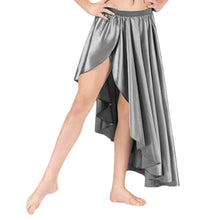 Belly Dance Satin Skirt Ballet Asymmetrical skirt S72 - Regular Size 1