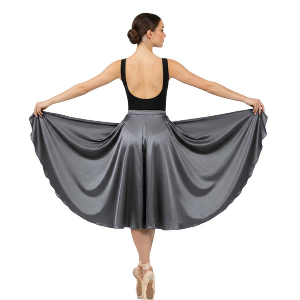 Satin Asymmetrical Wrap Skirt | Ballet Dance High-Low S-3XL | 41 Colors S73