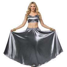 Satin Half Circle Belly Dance Skirt | Elegant Flow S-3XL | 41 Colors S9