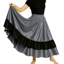 Satin Full Circle Dance Skirt w/ Frill | 360° Flow S-3XL S33