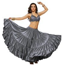 Ultimate Satin 25 Yard 4 Tier Skirt | Belly Dance Gown S-5XL S4