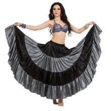 Satin 25 Yd 4 Tier Multi Color Skirt | Belly Dance Flow S-5XL S5