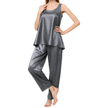 Satin Nightwear Top + Palazzo Set | Luxury Pajamas S-3XL | 41 Colors S21