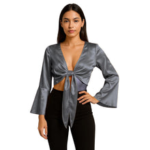 Medium Purple Satin Belly Dance Choli, chic ruffle dance top.