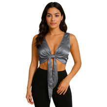 Medium Purple Satin Sleeveless Choli, chic ruffle dance top.