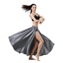 Satin Full Circle Skirt | Side Cut Belly Dance Flow S-3XL | 41 Colors S93
