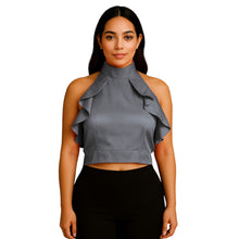Satin Crop Top | Fancy Party Wear Blouse S-3XL | 41 Colors S92