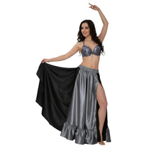 Satin Half Circle Skirt w/ Frill | Elegant Dance Flow S-3XL | 41 Colors S52