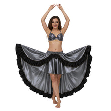 Satin Asymmetrical Dance Skirt Frill |Ballet Dance Skirt High-Low Flow S-3XL S49