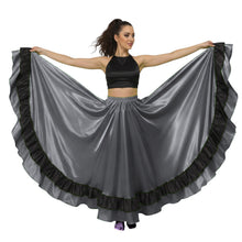 Satin Full Circle Dance Skirt w/ Frill | 360° Flow S-3XL S33-1