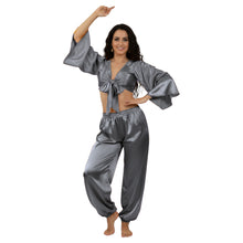Satin Belly Dance Harem & Top Set | Full Costume S-3XL | 41 Colors S51