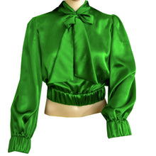 Party wear Satin Bow Blouse And Bow Shirt S27  - Regular Size 1