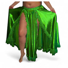 Women Belly Dance Satin 2 Side slite  Skirt S102 - Regular Size 1