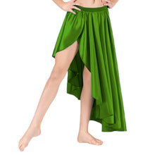 Belly Dance Satin Skirt Ballet Asymmetrical skirt S72 - Regular Size 1